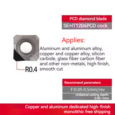 1033-Diamond inserts copper and aluminum special CNC lathe tools gemstone lathe cutter grain super bright PCD cutter head diamond cutter head Shandong Denso Pricision Tools Co.,Ltd.